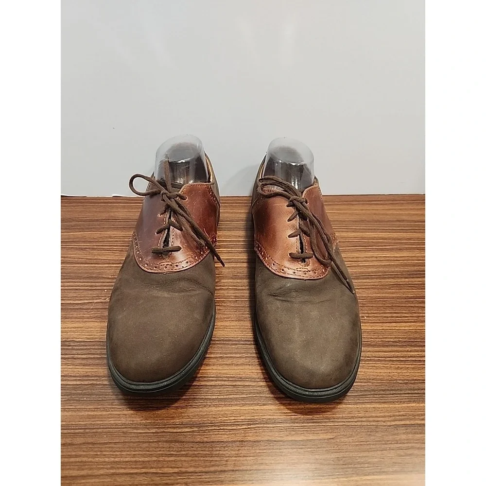 GH Bass &‎ Co Saddle Oxford Men 9.5M Brown Leather Shoes 5762